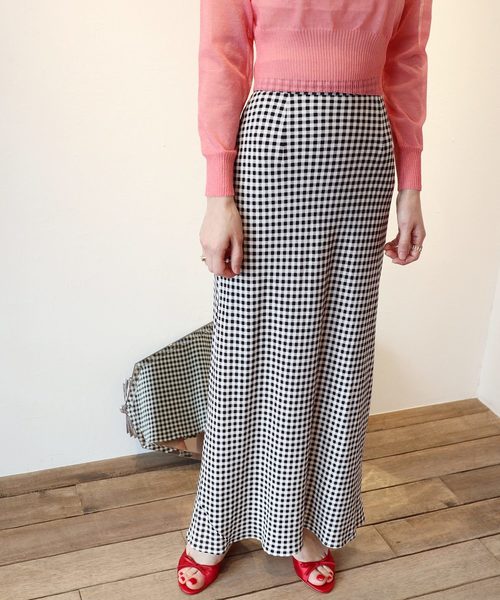 abc-LULU（エービーシールル）の「abc ギンガムバイアス マキシスカート2◆（スカート・レディース・ブラック・38/36/34）」の14枚目の写真