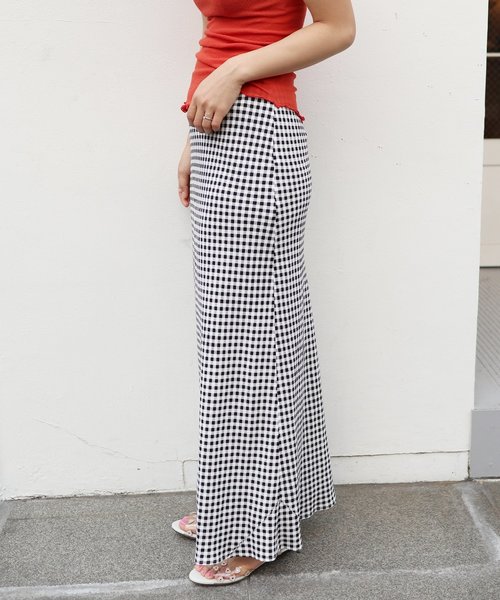 abc-LULU（エービーシールル）の「abc ギンガムバイアス マキシスカート2◆（スカート・レディース・ブラック・38/36/34）」の19枚目の写真