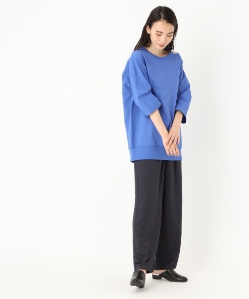 niko and...(ニコアンド)の「コットンカットアウトワイド6分袖Tシャツ【niko and ...】(Tシャツ/カットソー・レディース・イエロー/ホワイト/ブルー・LARGE/MEDIUM)」の5枚目の写真