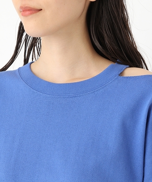 niko and...(ニコアンド)の「コットンカットアウトワイド6分袖Tシャツ【niko and ...】(Tシャツ/カットソー・レディース・イエロー/ホワイト/ブルー・LARGE/MEDIUM)」の10枚目の写真