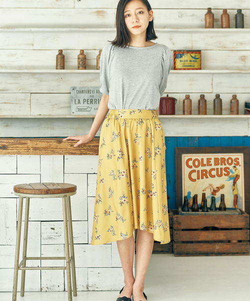 earth music&ecology（アースミュージックアンドエコロジー）の「・袖コンギャザープルオーバー（Tシャツ/カットソー・レディース・ブラック/パープル/オフホワイト/杢グレー・FREE）」の8枚目の写真