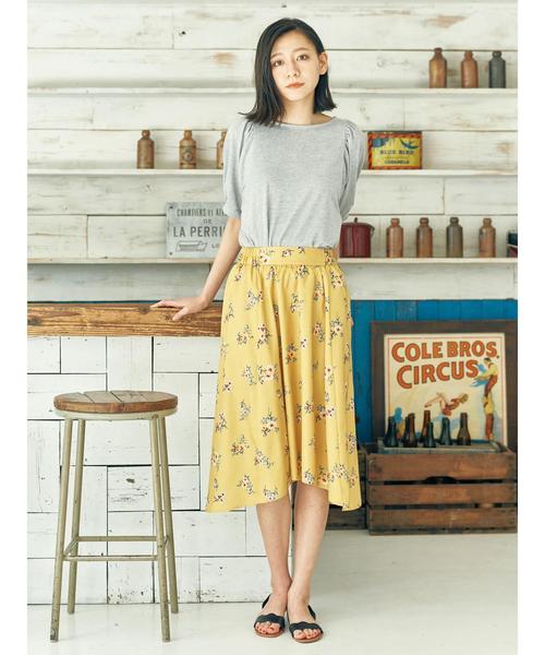 earth music&ecology（アースミュージックアンドエコロジー）の「・袖コンギャザープルオーバー（Tシャツ/カットソー・レディース・ブラック/パープル/オフホワイト/杢グレー・FREE）」の11枚目の写真