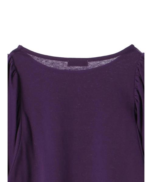 earth music&ecology（アースミュージックアンドエコロジー）の「・袖コンギャザープルオーバー（Tシャツ/カットソー・レディース・ブラック/パープル/オフホワイト/杢グレー・FREE）」の16枚目の写真