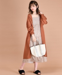 natural couture | ウエストドロストサテンガウン(カーディガン/ボレロ)