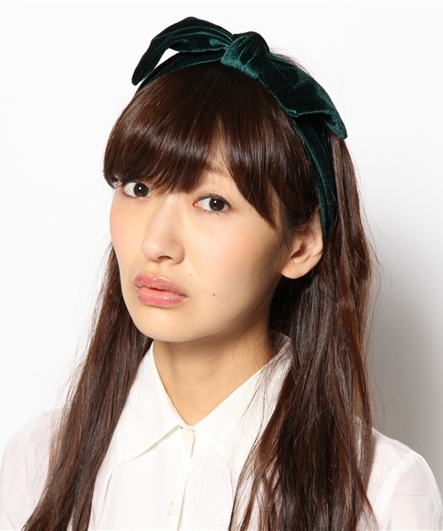BEAMS BOY(ビームスボーイ)の「□ BEAMS BOY / ベロアリボン ヘアバンド(ヘアバンド・レディース・ブラック/ワイン/ダークグリーン/ネイビー・ONE SIZE)」の7枚目の写真