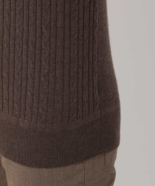 MK MICHEL KLEIN HOMME (エムケーミッシェルクランオム)の「【洗える】タートルネックケーブルニット(ニット/セーター・メンズ・ホワイト/ブラック/ブラウン/レッド・46/48/51)」の13枚目の写真