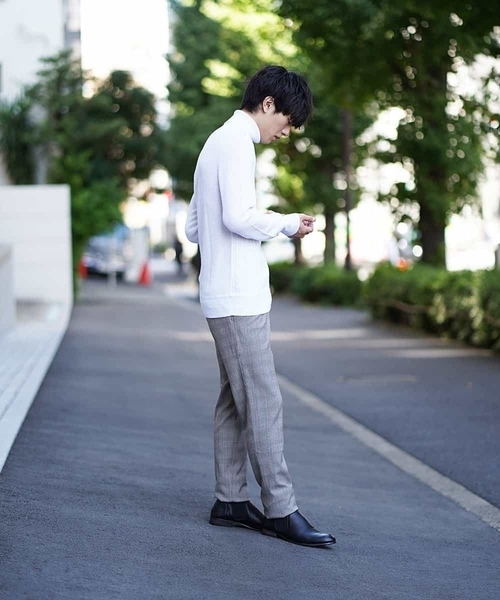 MK MICHEL KLEIN HOMME (エムケーミッシェルクランオム)の「【洗える】タートルネックケーブルニット(ニット/セーター・メンズ・ホワイト/ブラック/ブラウン/レッド・46/48/51)」の14枚目の写真