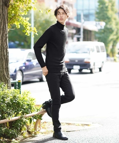 MK MICHEL KLEIN HOMME (エムケーミッシェルクランオム)の「【洗える】タートルネックケーブルニット(ニット/セーター・メンズ・ホワイト/ブラック/ブラウン/レッド・46/48/51)」の16枚目の写真