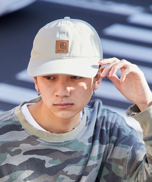 Carhartt（カーハート）の「carhartt/カーハート キャップ ストラップバック ワンポイント 刺繍 ODESSA ウォッシュ加工（キャップ・メンズ・ブラック/ネイビー/グリーン系その他/ブルー系その他/ブラウン系その他2/ブラウン系その他/ブラウン系その他3/グリーン系その他2/グリーン系その他3/ブルー/グレー/レッド/イエロー/ブラック系その他/グレー系その他/ピンク系その他/グリーン系その他4/ブルー系その他2/ブラウン系/グリーン系その他5/レッド系その他2・FREE）」の4枚目の写真