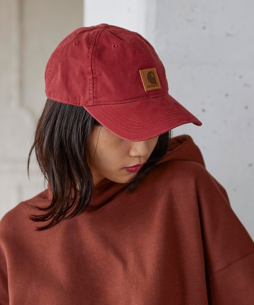 Carhartt（カーハート）の「carhartt/カーハート キャップ ストラップバック ワンポイント 刺繍 ODESSA ウォッシュ加工（キャップ・メンズ・ブラック/ネイビー/グリーン系その他/ブルー系その他/ブラウン系その他2/ブラウン系その他/ブラウン系その他3/グリーン系その他2/グリーン系その他3/ブルー/グレー/レッド/イエロー/ブラック系その他/グレー系その他/ピンク系その他/グリーン系その他4/ブルー系その他2/ブラウン系/グリーン系その他5/レッド系その他2・FREE）」の20枚目の写真