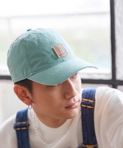 Carhartt（カーハート）の「carhartt/カーハート キャップ ストラップバック ワンポイント 刺繍 ODESSA ウォッシュ加工（キャップ・メンズ・ブラック/ネイビー/グリーン系その他/ブルー系その他/ブラウン系その他2/ブラウン系その他/ブラウン系その他3/グリーン系その他2/グリーン系その他3/ブルー/グレー/レッド/イエロー/ブラック系その他/グレー系その他/ピンク系その他/グリーン系その他4/ブルー系その他2/ブラウン系/グリーン系その他5/レッド系その他2・FREE）」の11枚目の写真