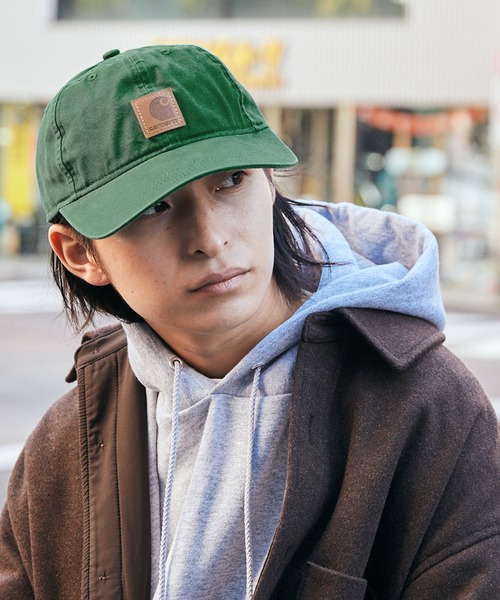 Carhartt（カーハート）の「carhartt/カーハート キャップ ストラップバック ワンポイント 刺繍 ODESSA ウォッシュ加工（キャップ・メンズ・ブラック/ネイビー/グリーン系その他/ブルー系その他/ブラウン系その他2/ブラウン系その他/ブラウン系その他3/グリーン系その他2/グリーン系その他3/ブルー/グレー/レッド/イエロー/ブラック系その他/グレー系その他/ピンク系その他/グリーン系その他4/ブルー系その他2/ブラウン系/グリーン系その他5/レッド系その他2・FREE）」の13枚目の写真