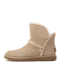 靴 UGG Luxe Spill Seam Mini 1094988 Ugg Australia Luxe Spill Seam Mini Black Side Zip Boot