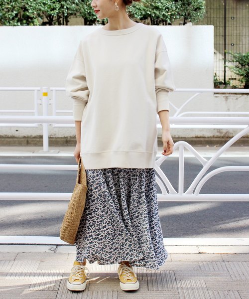 JOURNAL STANDARD relume（ジャーナルスタンダード　レリューム）の「《19SS》小花マーメイドスカート◆（スカート・レディース・ホワイト/ネイビー・FREE）」の5枚目の写真