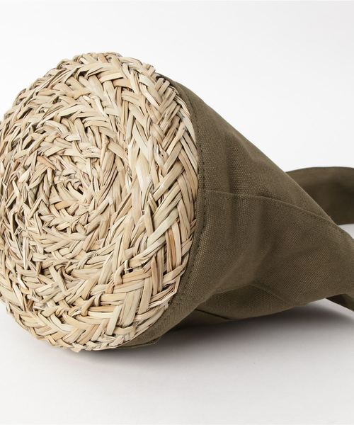 classicalelf（クラシカルエルフ）の「ラフリボン×カゴ　コンビ トートショルダーかごバッグ（かごバッグ・レディース・ブラック/カーキ/インディゴブルー/アイボリー・ONE SIZE）」の10枚目の写真