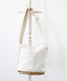 classicalelf | ラフリボン×カゴ　コンビ トートショルダーかごバッグ(かごバッグ)