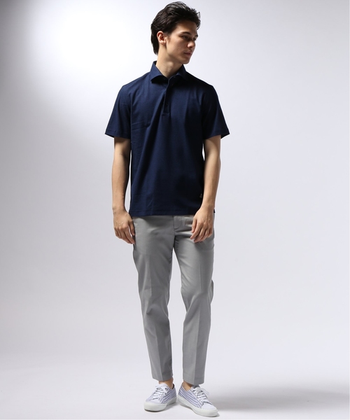 GUY ROVER（ギローバー）の「GUY ROVER / ギローバー チェーンジャージー カッタウェイ ポロシャツ（ポロシャツ・メンズ・ホワイト/ネイビー/ライトグレー/ブラウン系その他・MEDIUM/X-SMALL/SMALL/LARGE）」の15枚目の写真