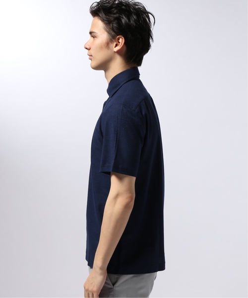 GUY ROVER（ギローバー）の「GUY ROVER / ギローバー チェーンジャージー カッタウェイ ポロシャツ（ポロシャツ・メンズ・ホワイト/ネイビー/ライトグレー/ブラウン系その他・MEDIUM/X-SMALL/SMALL/LARGE）」の11枚目の写真