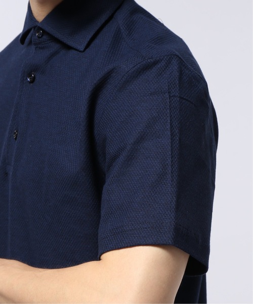 GUY ROVER（ギローバー）の「GUY ROVER / ギローバー チェーンジャージー カッタウェイ ポロシャツ（ポロシャツ・メンズ・ホワイト/ネイビー/ライトグレー/ブラウン系その他・MEDIUM/X-SMALL/SMALL/LARGE）」の17枚目の写真