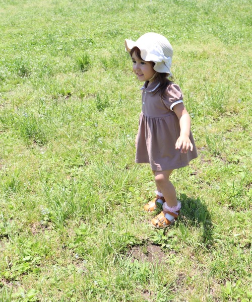 SweetMommy(スウィートマミー)の「ベビーポロワンピース ロンパース(ロンパース・キッズ・オフホワイト/グレイッシュベージュ/ブルー/ピンク・90/80/50-70)」の15枚目の写真