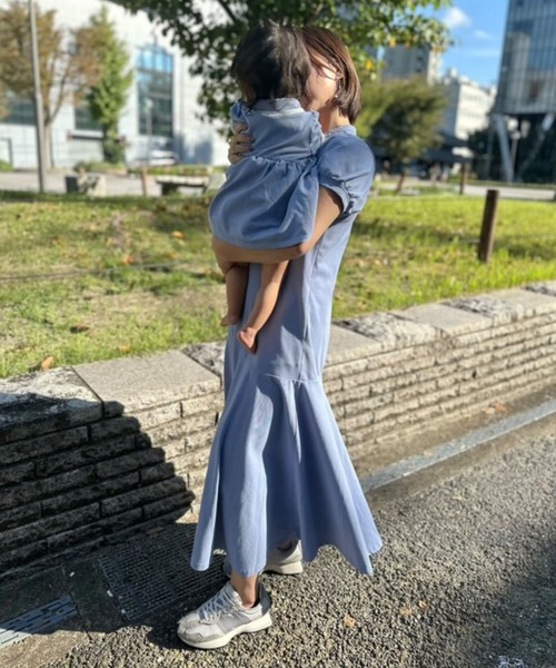 SweetMommy(スウィートマミー)の「ベビーポロワンピース ロンパース(ロンパース・キッズ・オフホワイト/グレイッシュベージュ/ブルー/ピンク・90/80/50-70)」の22枚目の写真