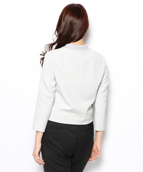 ESTNATION（エストネーション）の「ESTNATION ブルゾン（ブルゾン・レディース・ライトグレー/オフホワイト/ブラック・40/38）」の5枚目の写真