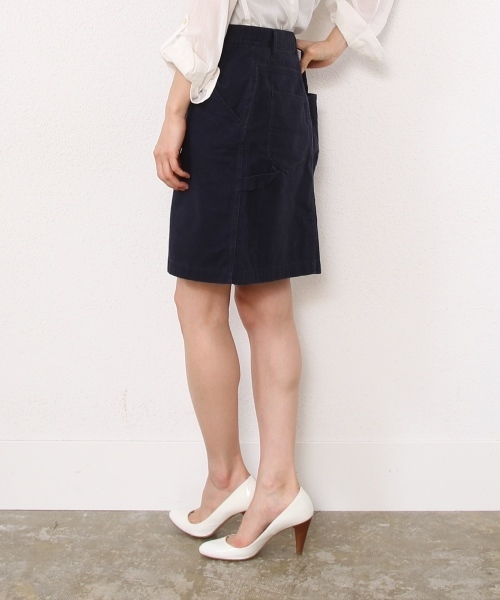 coen（コーエン）の「SMITH(スミス)ピケタイトスカート（スカート・レディース・ネイビー/オレンジ/オフホワイト・SMALL/MEDIUM/LARGE）」の4枚目の写真