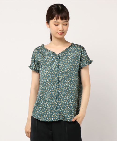 AMERICAN HOLIC（アメリカンホリック）の「両Vネックフリルフロントボタンブラウス　＊（シャツ/ブラウス・レディース・ドット/その他14/ブラック系その他5・FREE）」の14枚目の写真