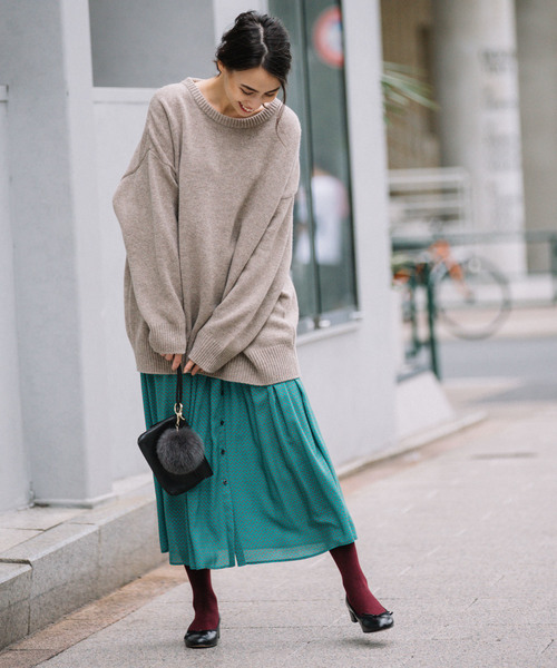 Munich（ミューニック）の「ラムウールジャージークルーネックプルオーバー（ニット/セーター・レディース・ブラック/ベージュ/レッド/アイボリー・FREE）」の10枚目の写真