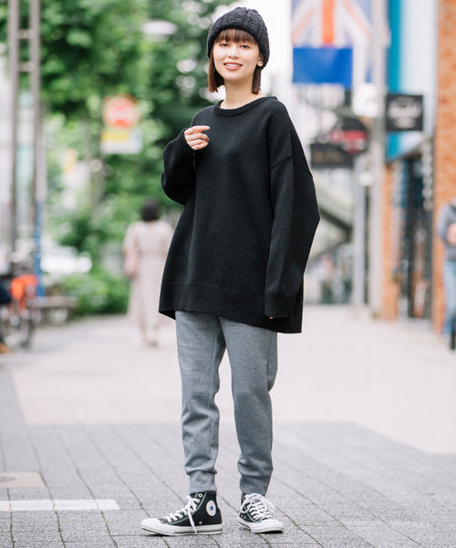 Munich（ミューニック）の「ラムウールジャージークルーネックプルオーバー（ニット/セーター・レディース・ブラック/ベージュ/レッド/アイボリー・FREE）」の17枚目の写真