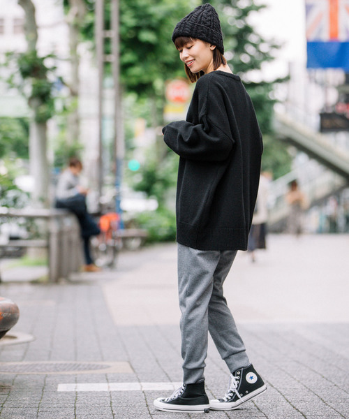 Munich（ミューニック）の「ラムウールジャージークルーネックプルオーバー（ニット/セーター・レディース・ブラック/ベージュ/レッド/アイボリー・FREE）」の18枚目の写真