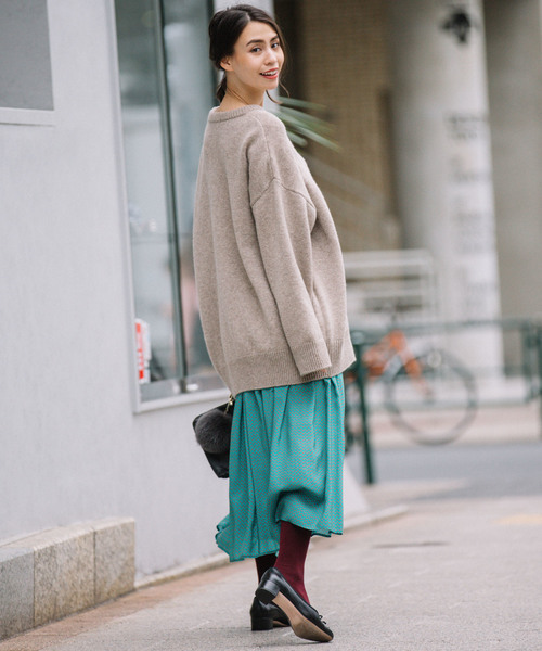 Munich（ミューニック）の「ラムウールジャージークルーネックプルオーバー（ニット/セーター・レディース・ブラック/ベージュ/レッド/アイボリー・FREE）」の12枚目の写真