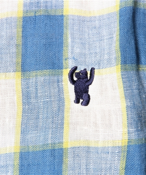 coen（コーエン）の「チェック柄リネンシャツ（シャツ/ブラウス・レディース・ピンク/レッド/イエロー/コバルトブルー・MEDIUM/LARGE）」の11枚目の写真