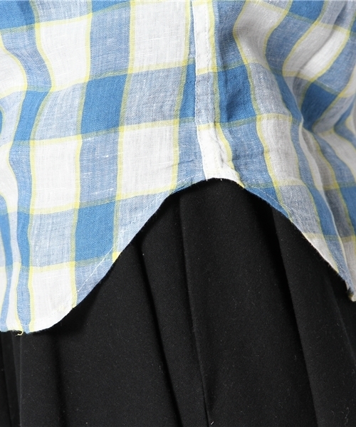 coen（コーエン）の「チェック柄リネンシャツ（シャツ/ブラウス・レディース・ピンク/レッド/イエロー/コバルトブルー・MEDIUM/LARGE）」の12枚目の写真