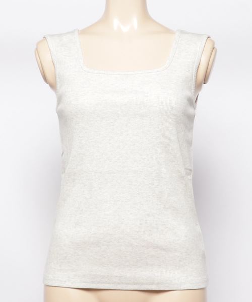archives（アルシーヴ）の「スクエアタンク（タンクトップ・レディース・ブラック/オフホワイト/ピンク系その他/ブラウン/アイボリー・MEDIUM）」の3枚目の写真