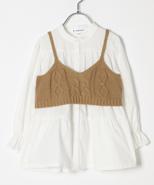GLOBAL WORK（グローバルワーク）の「【キッズ】ベストツキティアードチュニック/844639（シャツ/ブラウス・キッズ・ベージュ/ホワイト/ブラック・SMALL/MEDIUM/LARGE/X-LARGE/XX-LARGE）」の18枚目の写真