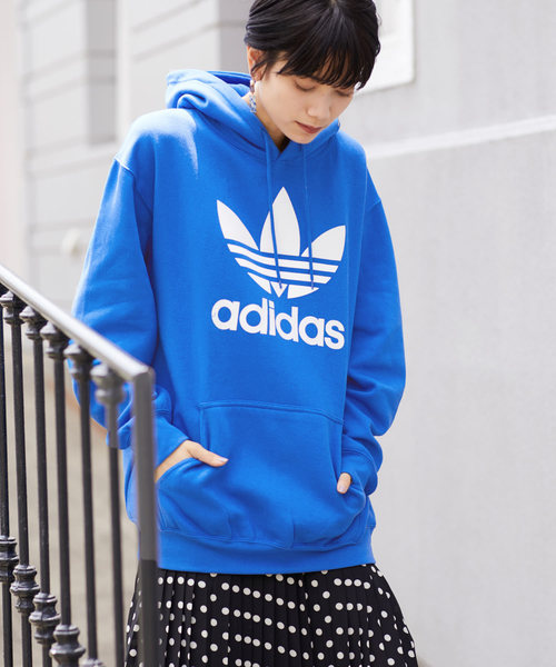 ⭐*！様 FOTUS フェトウス　ブルー　フーディー　パーカー adidas（アディダス）の「adidas アディダス TREFOIL HOODIE