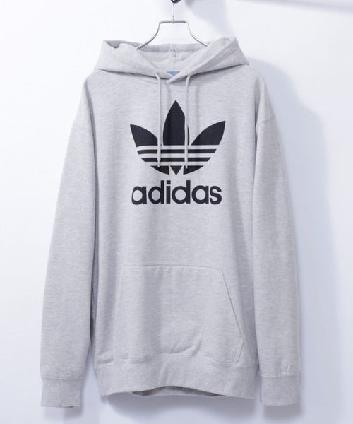 adidas(アディダス)の「adidas アディダス TREFOIL HOODIE トレフォイル フーディー プルオーバーパーカー(パーカー・レディース・ブラック/グレー/ブルー・S/M/L)」の5枚目の写真
