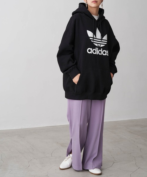 adidas(アディダス)の「adidas アディダス TREFOIL HOODIE トレフォイル フーディー プルオーバーパーカー(パーカー・レディース・ブラック/グレー/ブルー・S/M/L)」の20枚目の写真