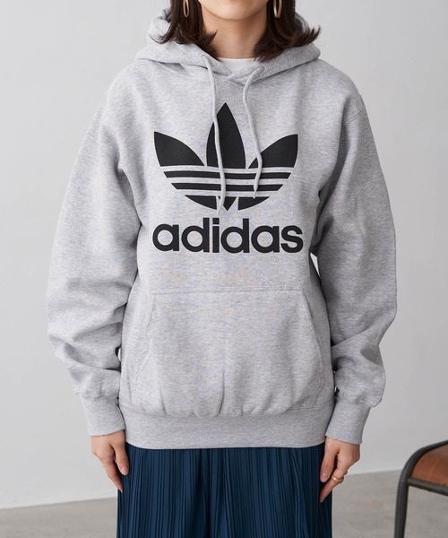adidas(アディダス)の「adidas アディダス TREFOIL HOODIE トレフォイル フーディー プルオーバーパーカー(パーカー・レディース・ブラック/グレー/ブルー・S/M/L)」の17枚目の写真