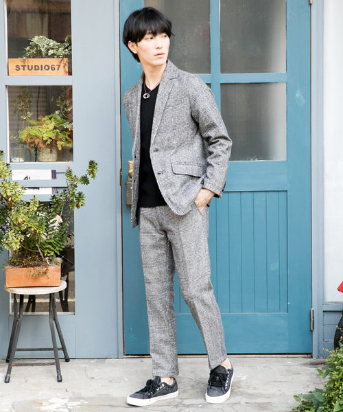 セットアップ ツイードセットアップ セール メルトンウール スーツ セットアップ Topism トップイズム のファッション 秋冬