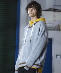 act'm | act'm オーバーサイズ チルデン セーター ニット(ニット/セーター)