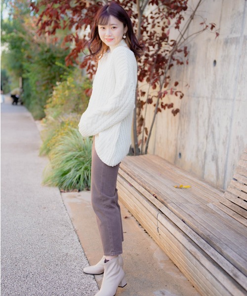 VANNIE U（ヴァニーユー）の「チョコクリームデニム（デニムパンツ・レディース・ブラウン/ナチュラル・SMALL/MEDIUM/LARGE）」の5枚目の写真