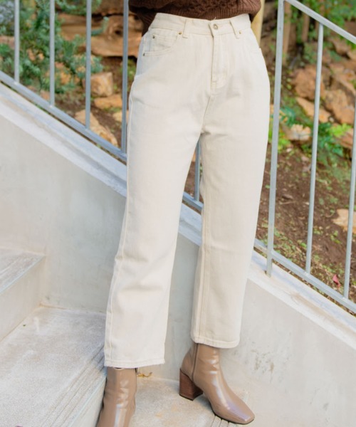 VANNIE U（ヴァニーユー）の「チョコクリームデニム（デニムパンツ・レディース・ブラウン/ナチュラル・SMALL/MEDIUM/LARGE）」の8枚目の写真