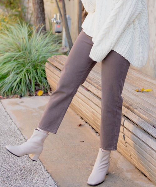 VANNIE U（ヴァニーユー）の「チョコクリームデニム（デニムパンツ・レディース・ブラウン/ナチュラル・SMALL/MEDIUM/LARGE）」の18枚目の写真