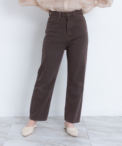 VANNIE U（ヴァニーユー）の「チョコクリームデニム（デニムパンツ・レディース・ブラウン/ナチュラル・SMALL/MEDIUM/LARGE）」の20枚目の写真