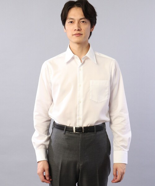 TAKEO KIKUCHI（タケオキクチ）の「100/2ブロードシャツ（ビジネスシャツ・メンズ・ホワイト・01/02/03/04）」の3枚目の写真