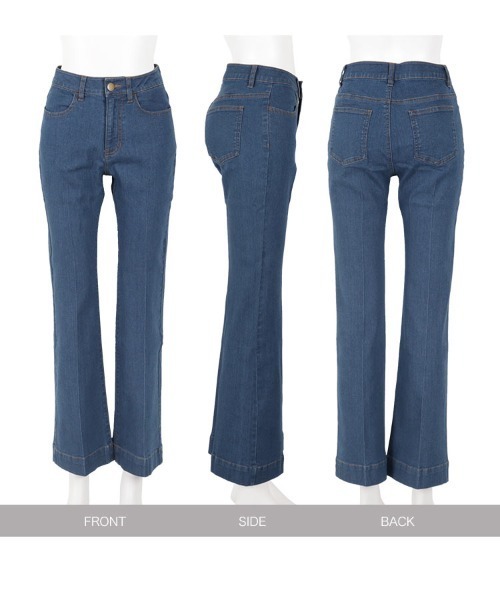 KOBE LETTUCE（コウベレタス）の「センタープレスフレアデニムパンツ（デニムパンツ・レディース・インディゴブルー/ブルー/ブラック/ブルー系その他・S/M）」の16枚目の写真