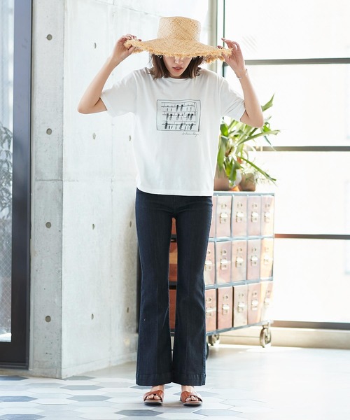 KOBE LETTUCE（コウベレタス）の「センタープレスフレアデニムパンツ（デニムパンツ・レディース・インディゴブルー/ブルー/ブラック/ブルー系その他・S/M）」の14枚目の写真