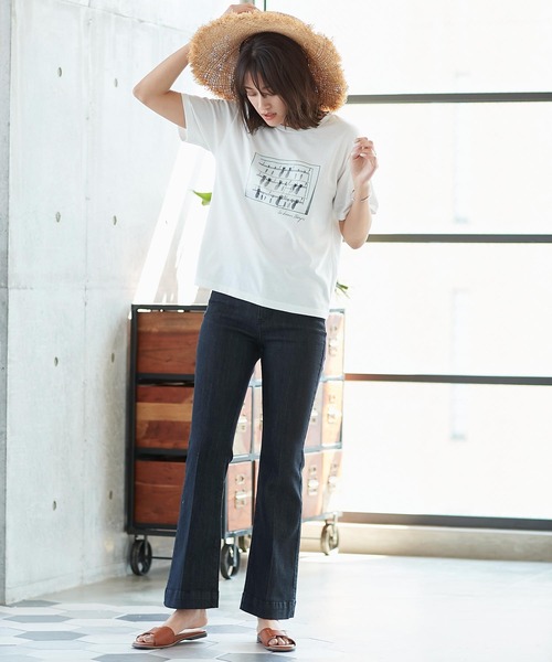 KOBE LETTUCE（コウベレタス）の「センタープレスフレアデニムパンツ（デニムパンツ・レディース・インディゴブルー/ブルー/ブラック/ブルー系その他・S/M）」の13枚目の写真